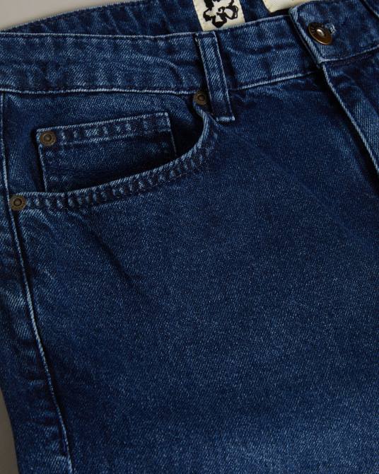 Ted Baker hombres 2ZFP1438 ropa jeans de mezclilla con pernera slim strtfo azul medio