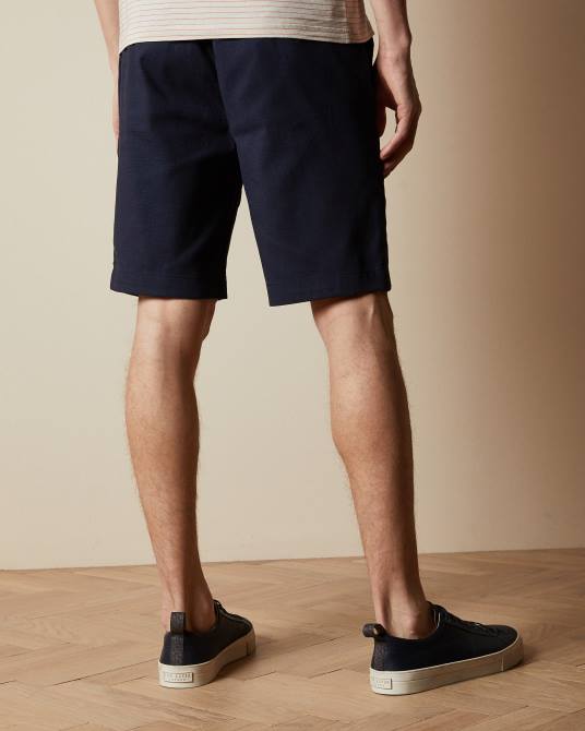 Ted Baker hombres 2ZFP1692 ropa shorts cortos semi lisos de algodón Armada