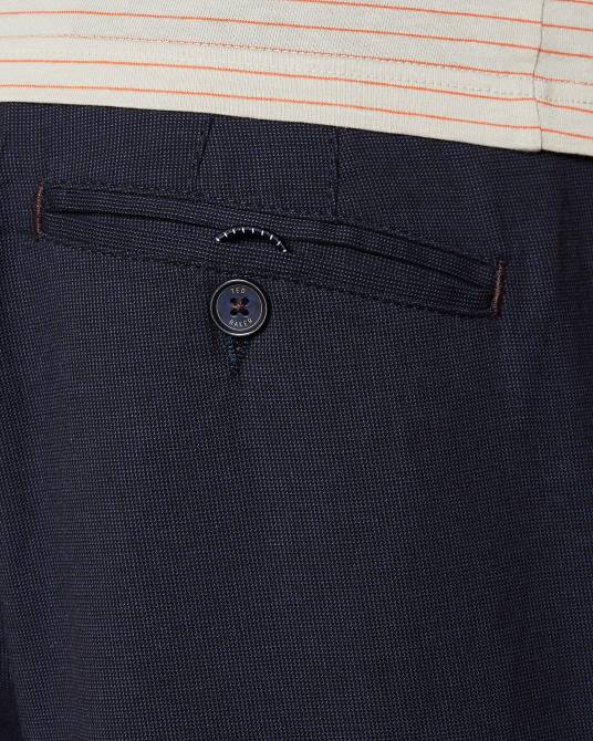 Ted Baker hombres 2ZFP1692 ropa shorts cortos semi lisos de algodón Armada