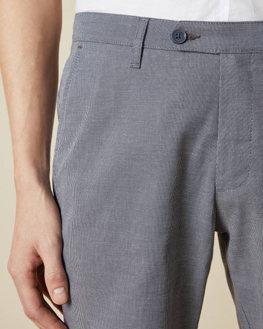 Ted Baker hombres 2ZFP1724 ropa shorts cortos semi lisos de algodón azul