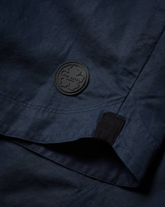 Ted Baker hombres 2ZFP1638 ropa chaqueta harrington de manga larga amoret Armada