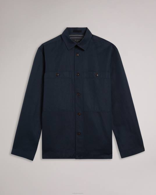 Ted Baker hombres 2ZFP1638 ropa chaqueta harrington de manga larga amoret Armada