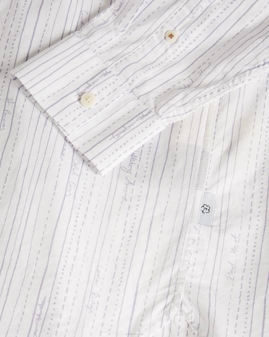 Ted Baker hombres 2ZFP1647 ropa camisa a rayas hadlo púrpura