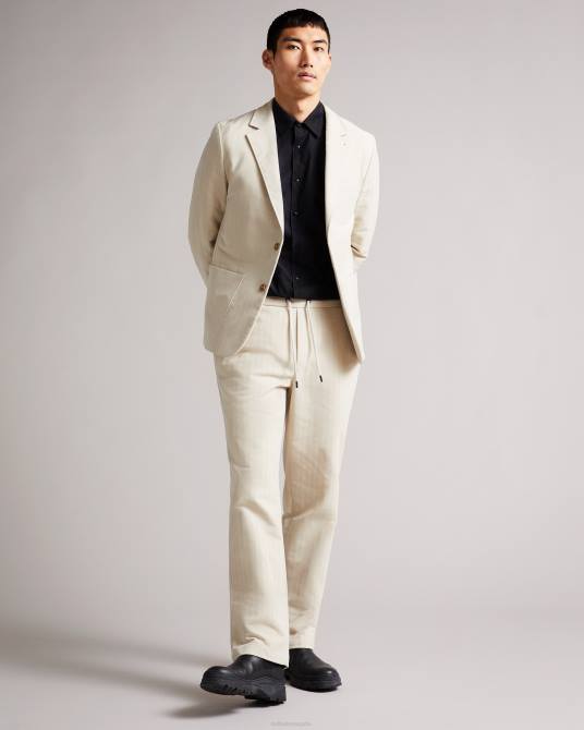 Ted Baker hombres 2ZFP1694 ropa camisa onested LS floral en jacquard negro