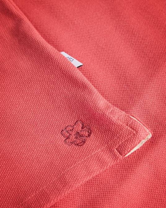 Ted Baker hombres 2ZFP1698 ropa camisa chatley de piqué de punto de manga corta rosa