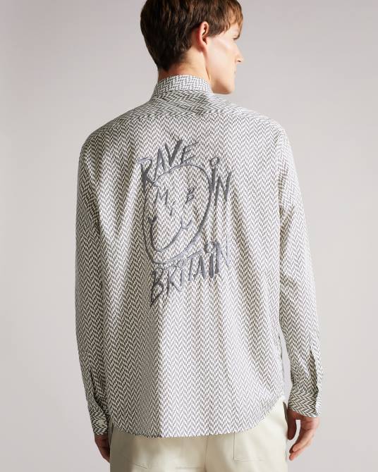 Ted Baker hombres 2ZFP1701 ropa camisa mcbane mib running hombre desnudo