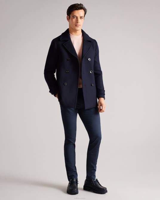 Ted Baker hombres 2ZFP1634 ropa chaquetón de lana grilldd Armada