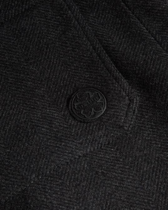 Ted Baker hombres 2ZFP1662 ropa abrigo traks con cuello alzado y bolsillos gris