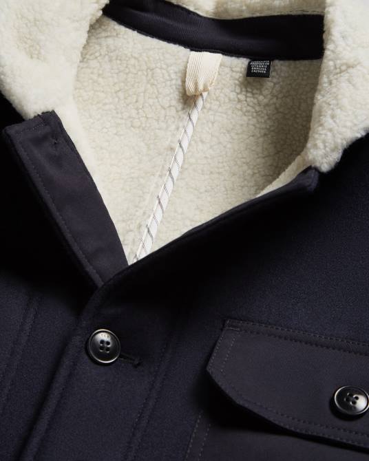 Ted Baker hombres 2ZFP1667 ropa chaqueta de lana unida jansky Armada