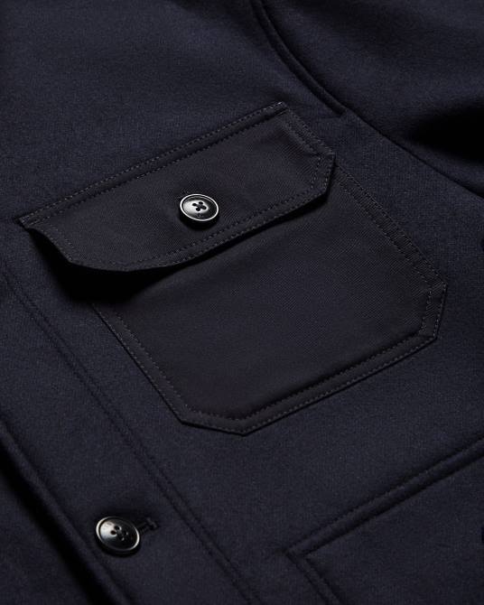 Ted Baker hombres 2ZFP1667 ropa chaqueta de lana unida jansky Armada