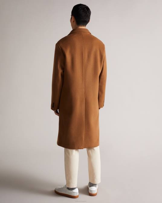 Ted Baker hombres 2ZFP1672 ropa abrigo con solapa de pico marrón claro