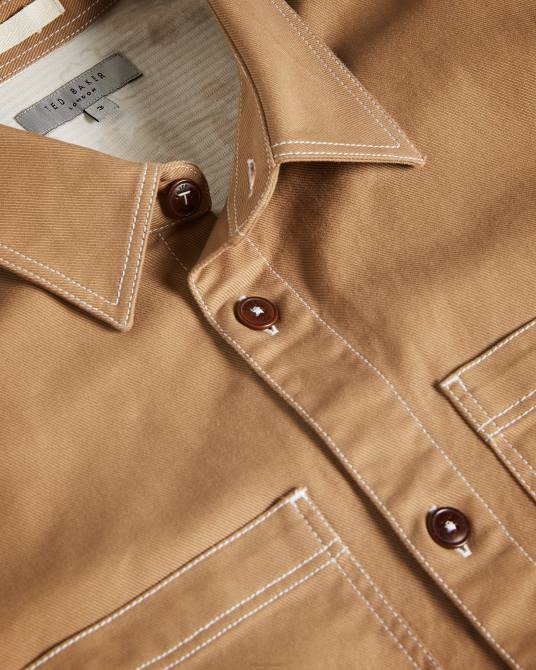 Ted Baker hombres 2ZFP1679 ropa chaqueta de sarga leytun broncearse