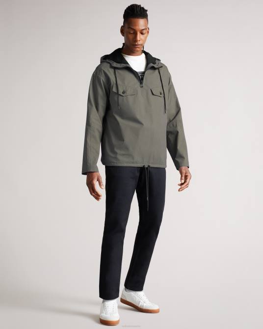 Ted Baker hombres 2ZFP1720 ropa anorak con capucha chesnel gris
