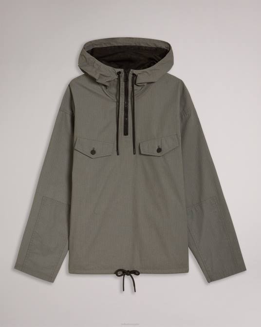 Ted Baker hombres 2ZFP1720 ropa anorak con capucha chesnel gris