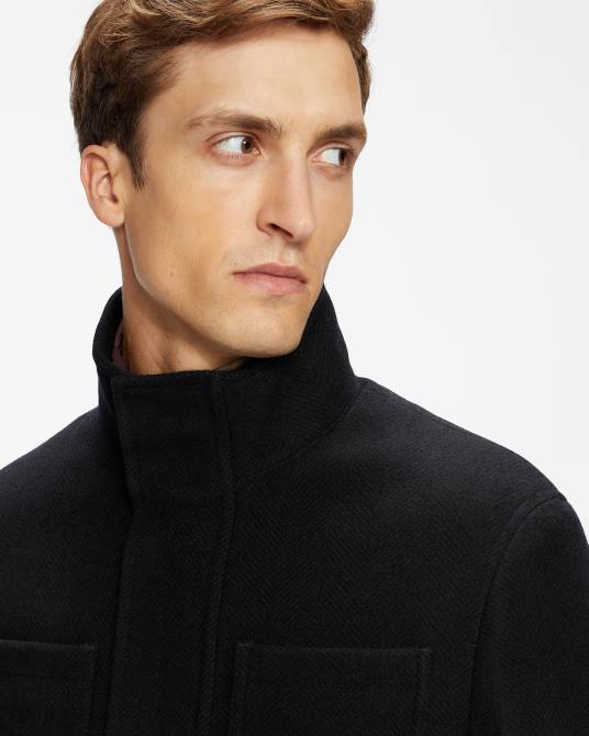 Ted Baker hombres 2ZFP1721 ropa abrigo traks con cuello alzado y bolsillos Armada