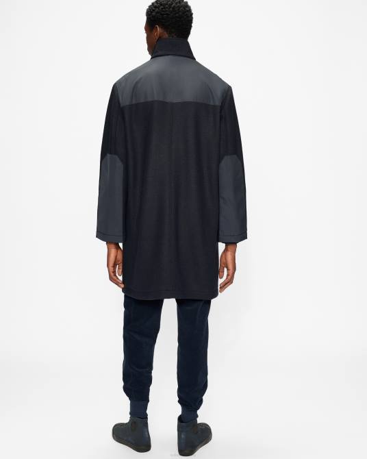 Ted Baker hombres 2ZFP1727 ropa trenca con paneles de lentes Armada