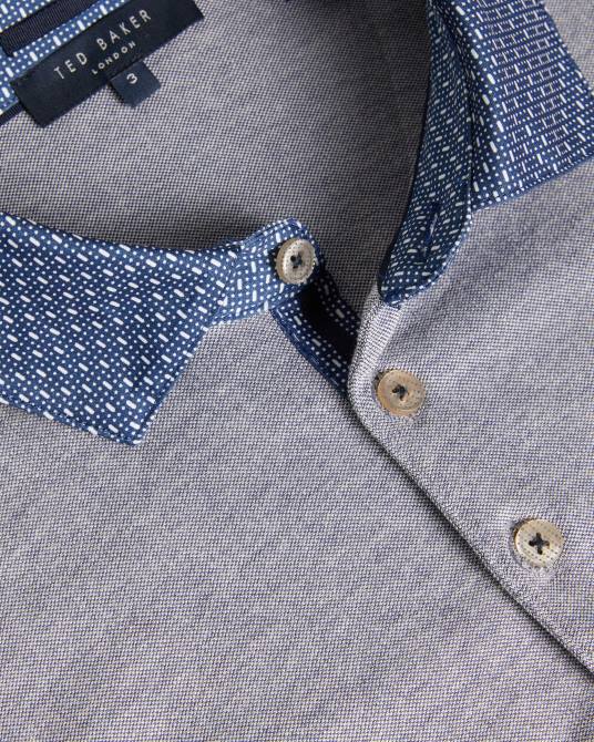 Ted Baker hombres 2ZFP1657 ropa polo frend ss con cuello tejido Armada