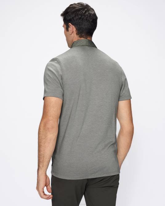 Ted Baker hombres 2ZFP1659 ropa polo frend ss con cuello tejido caqui