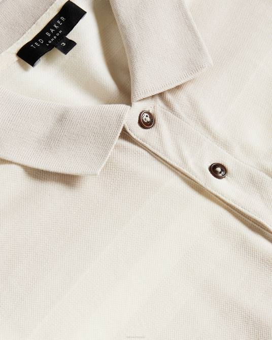 Ted Baker hombres 2ZFP1669 ropa polo a rayas omeath ss gris claro
