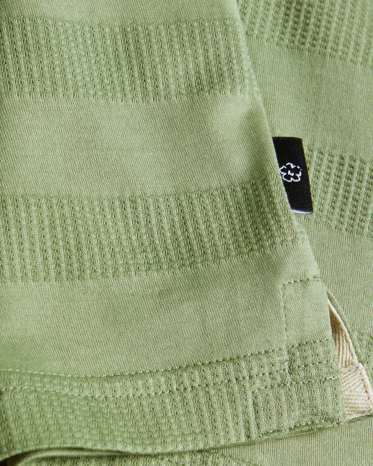 Ted Baker hombres 2ZFP1691 ropa polo irby ss con rayas texturizadas Verde pálido