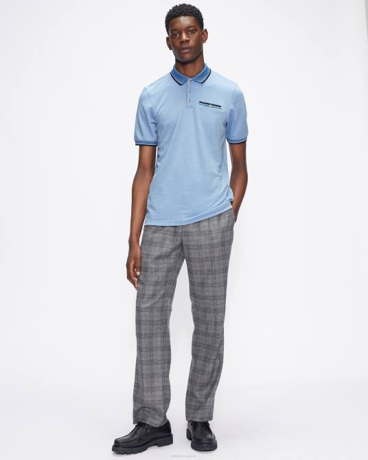 Ted Baker hombres 2ZFP1699 ropa polo chipa ss azul