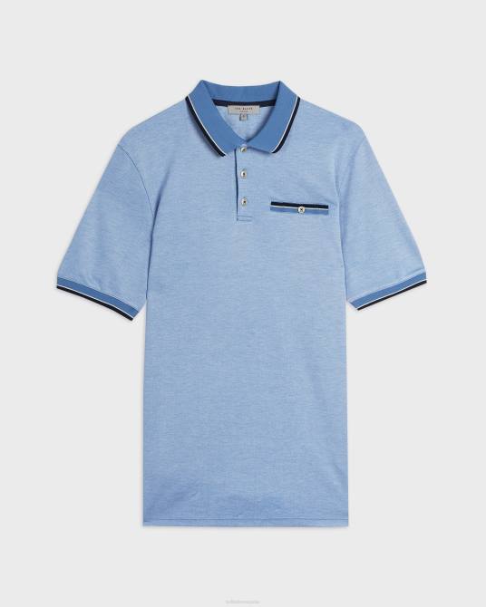 Ted Baker hombres 2ZFP1699 ropa polo chipa ss azul