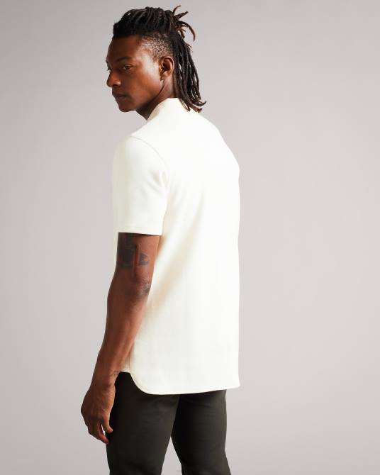 Ted Baker hombres 2ZFP1706 ropa polo kelty ss de sarga pesada natural