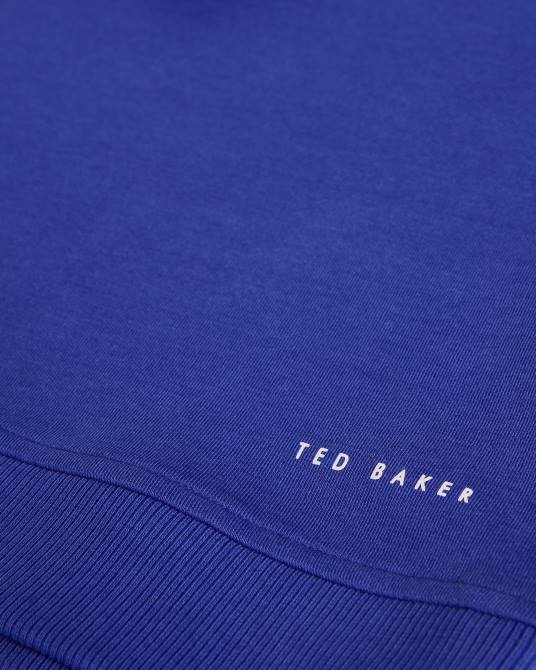 Ted Baker hombres 2ZFP1664 ropa antram manga larga media cremallera cuello alzado azul