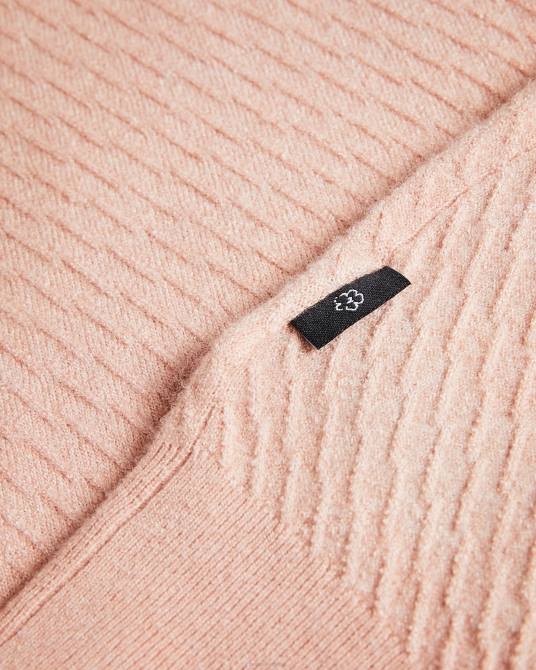 Ted Baker hombres 2ZFP1717 ropa suéter texturizado con cuello redondo de Knares rosa