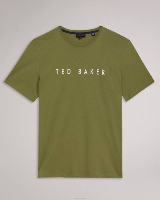 Ted Baker hombres 2ZFP1631 ropa camiseta con la marca broni ss caqui