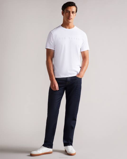 Ted Baker hombres 2ZFP1633 ropa camiseta con la marca broni ss blanco