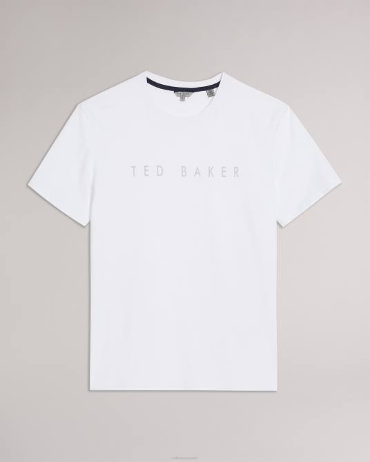 Ted Baker hombres 2ZFP1633 ropa camiseta con la marca broni ss blanco