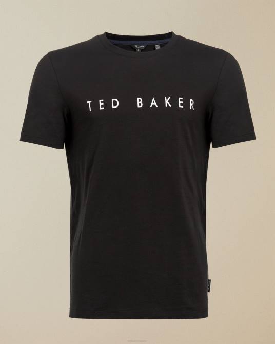 Ted Baker hombres 2ZFP1640 ropa camiseta con la marca broni ss negro