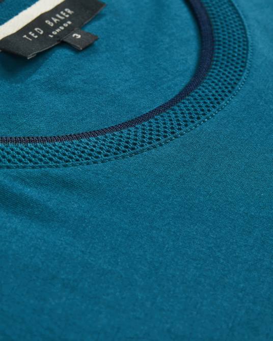 Ted Baker hombres 2ZFP1660 ropa camiseta manga corta helpa azul verdoso