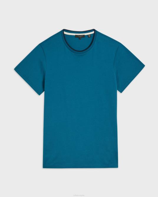 Ted Baker hombres 2ZFP1660 ropa camiseta manga corta helpa azul verdoso
