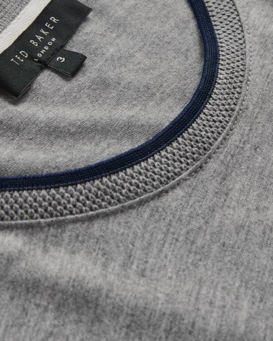 Ted Baker hombres 2ZFP1663 ropa camiseta manga corta helpa marga gris