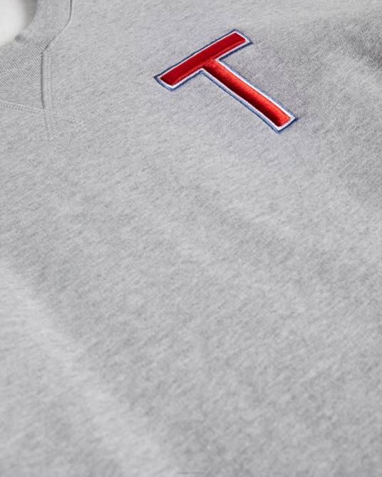 Ted Baker hombres 2ZFP1678 ropa sudadera welloe ls varsity t marga gris