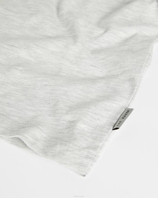 Ted Baker hombres 2ZFP1681 ropa camiseta con la marca broni ss gris