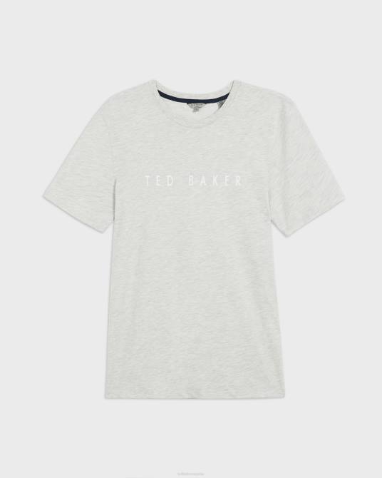Ted Baker hombres 2ZFP1681 ropa camiseta con la marca broni ss gris