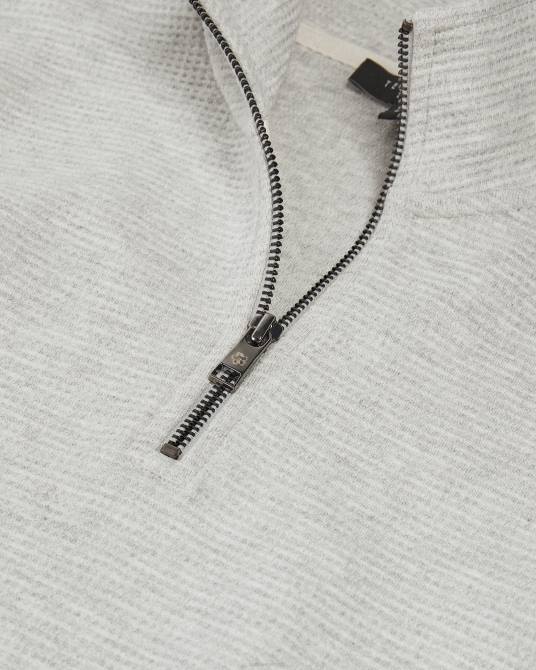 Ted Baker hombres 2ZFP1700 ropa tapa con textura de gofre de haya marga gris