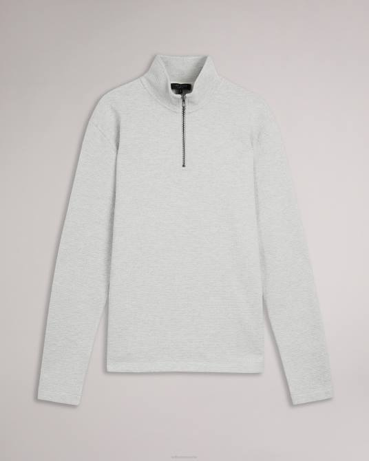 Ted Baker hombres 2ZFP1700 ropa tapa con textura de gofre de haya marga gris