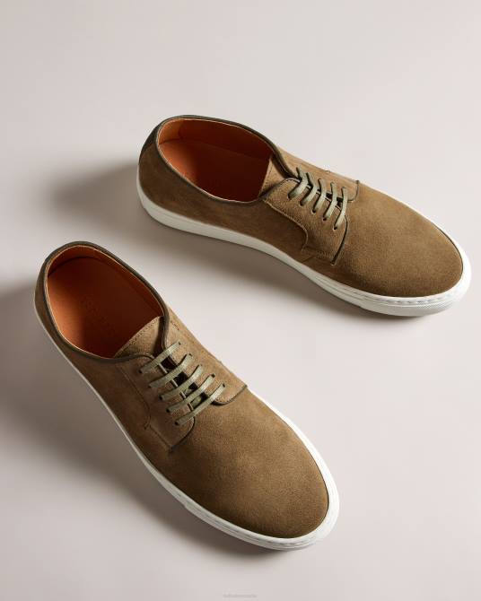 Ted Baker hombres 2ZFP1882 zapatos zapatos híbridos de gamuza kantens verde oscuro