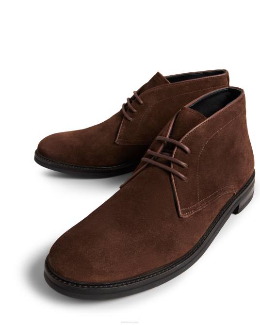 Ted Baker hombres 2ZFP1792 zapatos botas chukka de ante con suela de botón andrews chocolate marrón