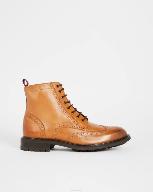 Ted Baker hombres 2ZFP1797 zapatos botas wadelan de cuero con cordones broncearse