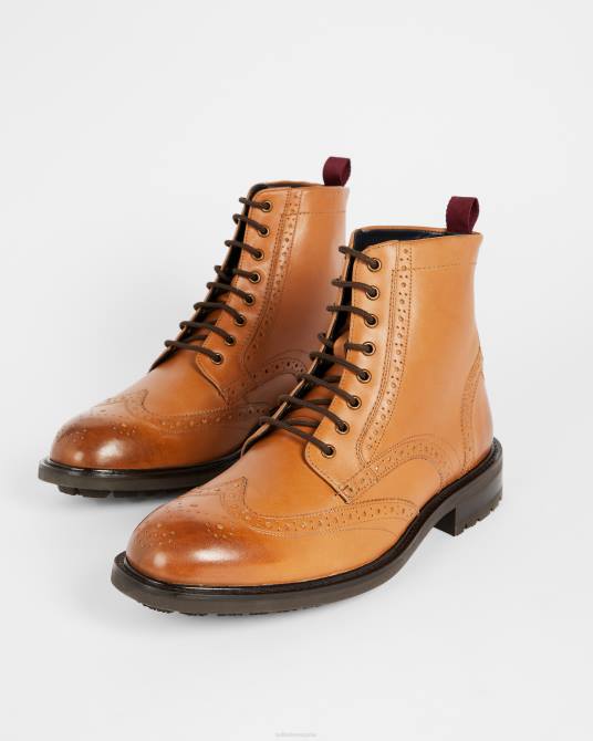 Ted Baker hombres 2ZFP1797 zapatos botas wadelan de cuero con cordones broncearse