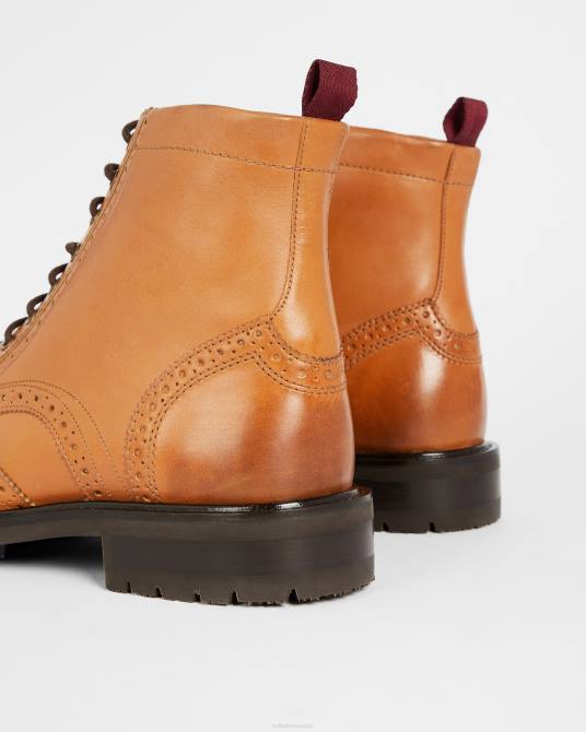 Ted Baker hombres 2ZFP1797 zapatos botas wadelan de cuero con cordones broncearse