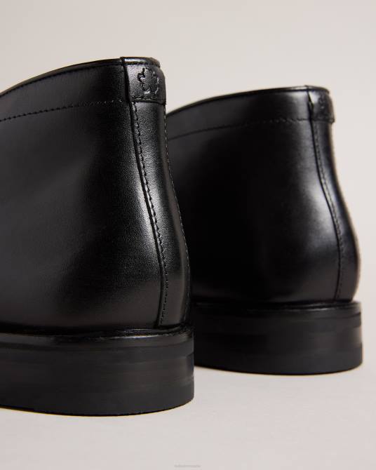 Ted Baker hombres 2ZFP1799 zapatos botas chukka de cuero con suela de botón andreew negro