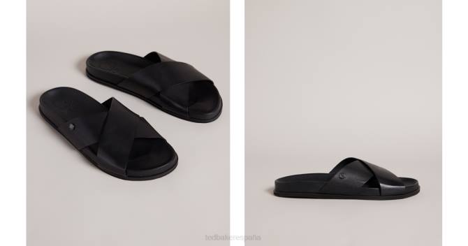 Ted Baker hombres 2ZFP1824 zapatos sandalias oscar de piel negro