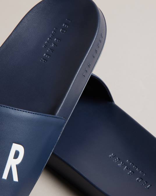 Ted Baker hombres 2ZFP1828 zapatos deslizadores con logo de auly Armada