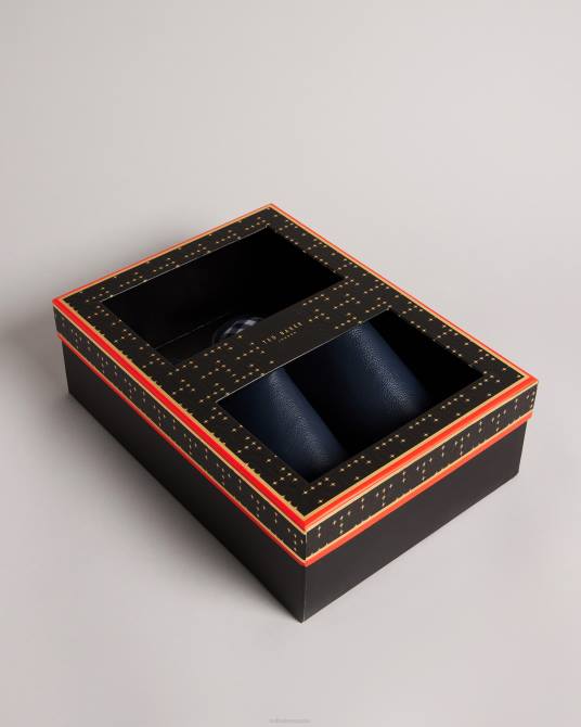 Ted Baker hombres 2ZFP1967 zapatos pantuflas tipo mule ardin de cuero Armada